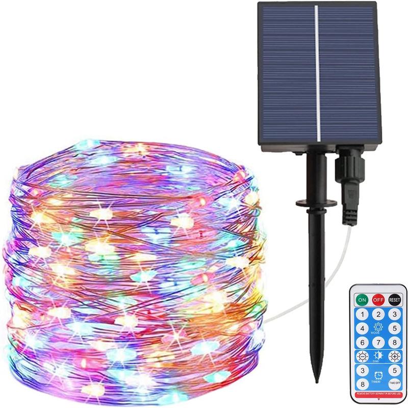 Outdoor LED Solar Copper Fairy Lights – Perfect for Christmas & New Year Decorations