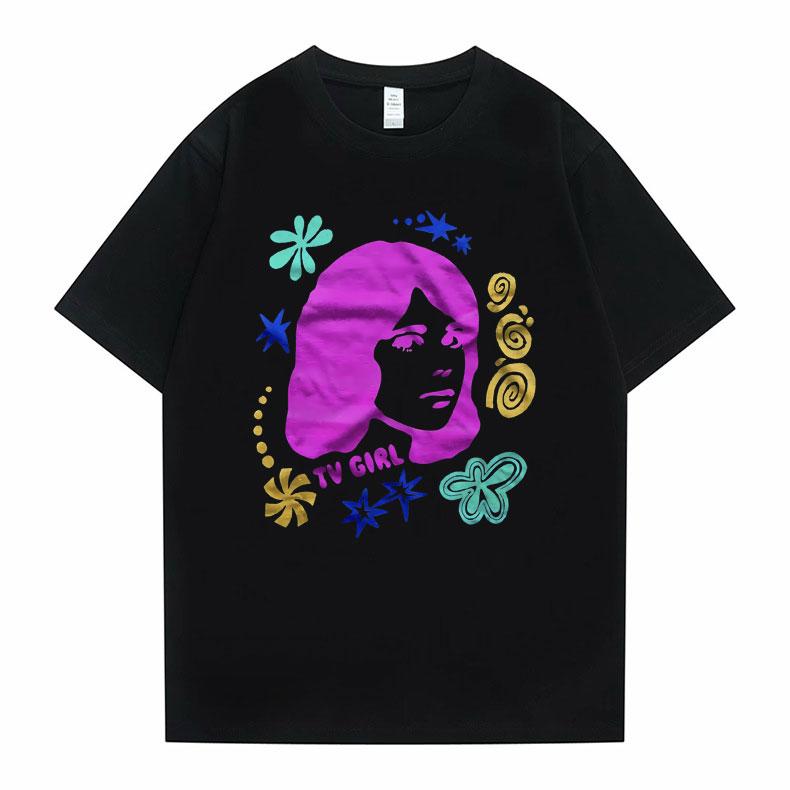 Cults TV Girl One Night Only Graphic Print T-shirt Unisex Vintage Tees Unisex Γυναικείο Casual Oversized T-shirt Unisex Βαμβακερό T-shirt