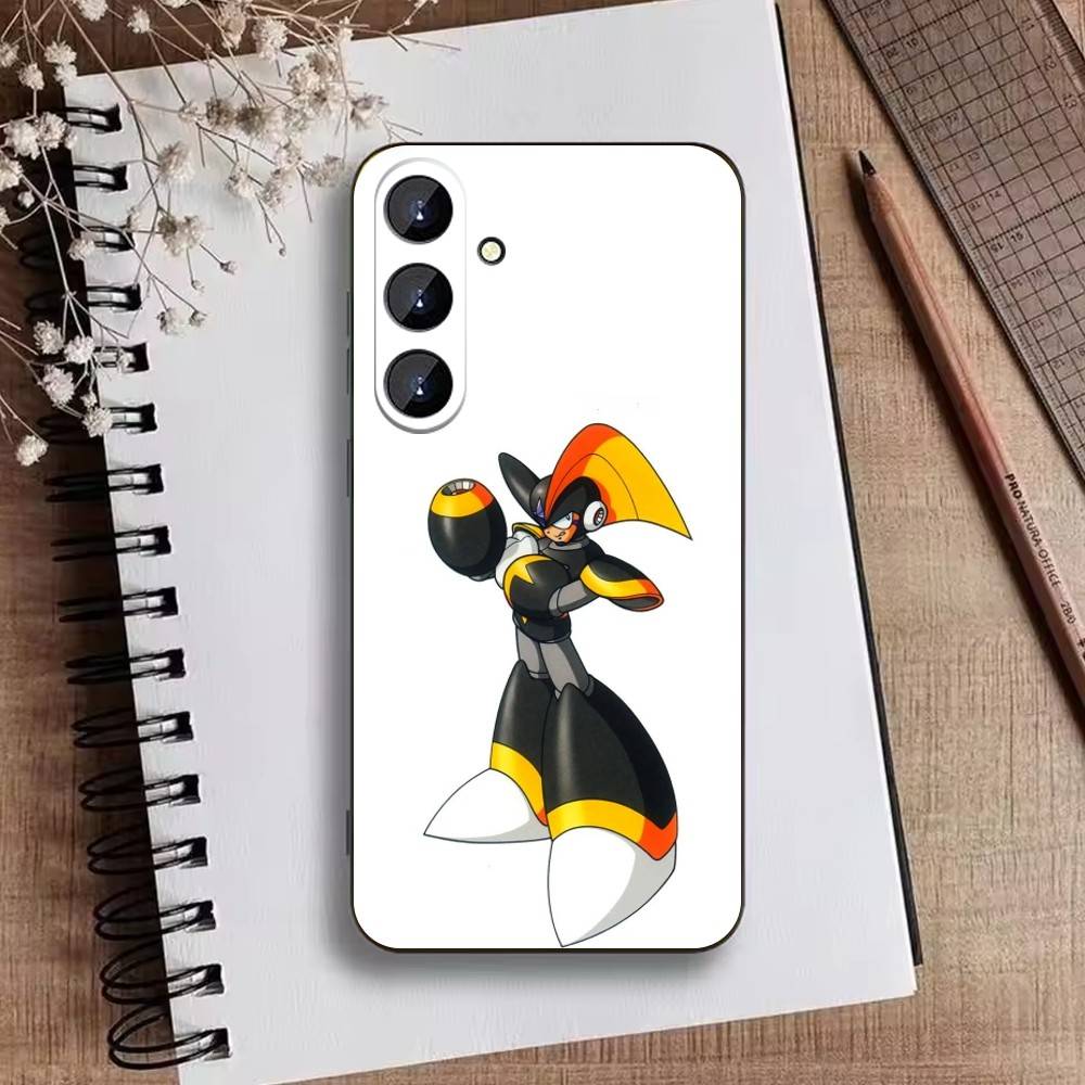 Anime Mega Man Phone Case For Samsung Galaxy A73,21,22,32,71,53,52,51,80,5G Soft Black Cover