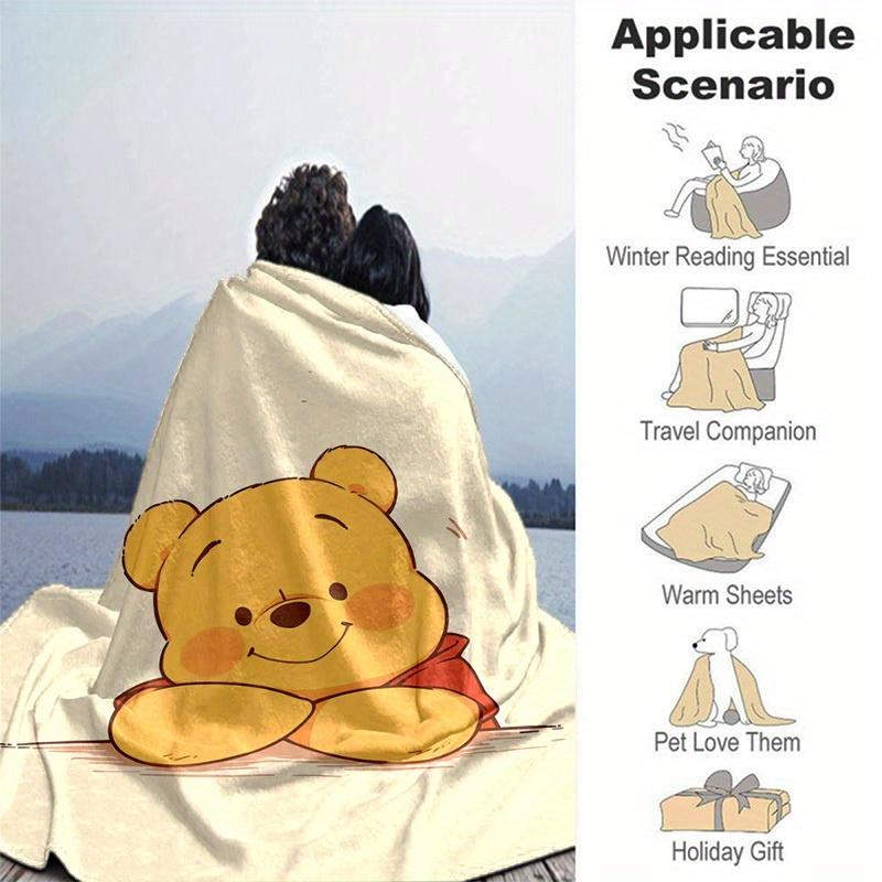 1pc Winnie the Pooh Blanket Soft & Cozy Throw for Home Decor, Couch Cover, Outdoor Use, Travel