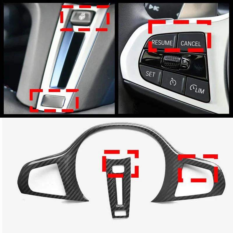 Carbon Fiber Steering Wheel Cover Trim Decor For BMW 1 2 3 4 5 6 7 8 Series Sport X3 X4 X5 X6 G20 G28 G30 G38 F90 F91