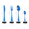4pcs/16pcs Stainless Steel Blue Dinnerware Cutlery Set Mirror Polished Flaware Set Tableware Dinner Fork Spoon Knife Set