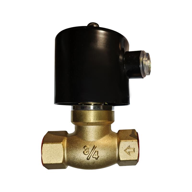 High-Temperature Copper Threaded Two-Way Steam Solenoid Valve - Brass, Two-Position