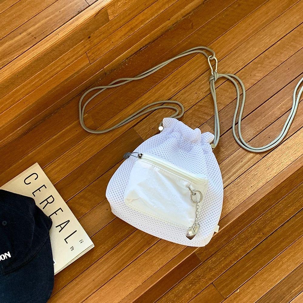 Handbag Drawstring Bucket Bag Purse Small Crossbody Bag Folded Nylon Shoulder Bag  Travel