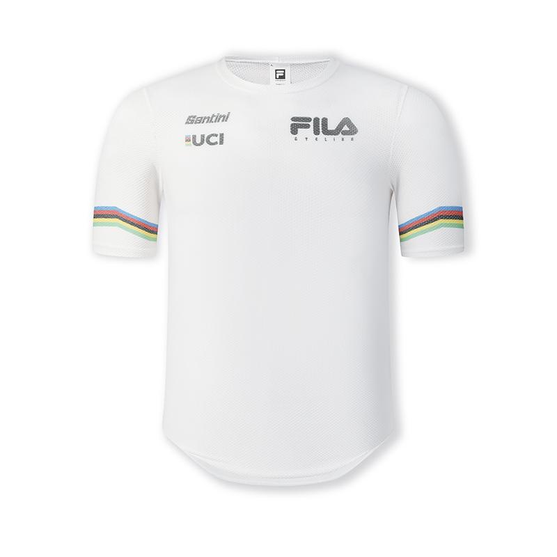 Fila Cycling Outdoor Fashion Casual Simple Short Sleeve T-Shirt Men Tops Jade-White A11M518104F-WT