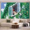 Hayao Miyazaki Totoro Background Cloth Ins Hanging Cloth Anime Hanging Paint Wall Bedhead Tapestry Room Dormitory Wall Cloth