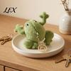 Soft Fabric Key Ring Cute Frog Plush Keychain, Stuffed Animal Pendant with Raised Paw, Cartoon Versatile Holder for Women Bag Charm Backpack,