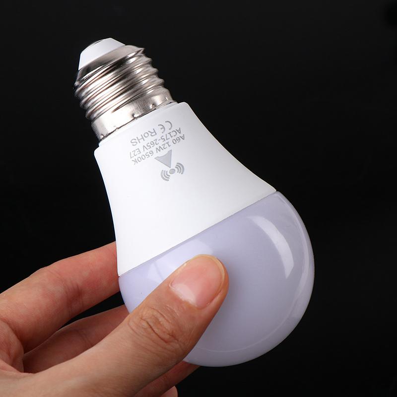 1Pc 220V E27 Radar Motion Induction Lamp Built-In Radar/Light Sensors For Home Stairs Microwave Radar Detection Led Light Bulb