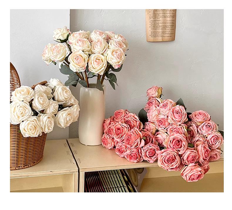 Premium Realistic Artificial Roses Bouquet for Home Decoration and Photography Props