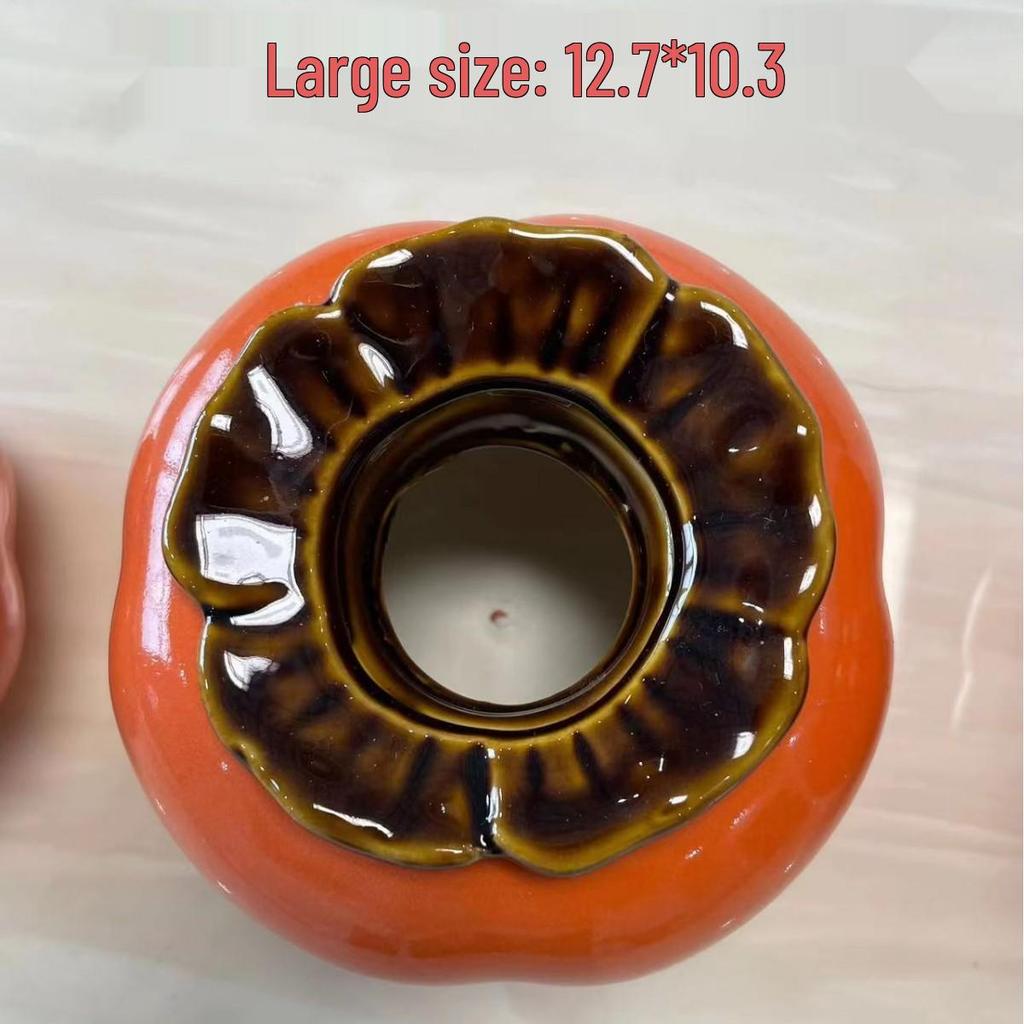 Persimmon Tea Scented Ceramic Candy Jar and Candle Holder