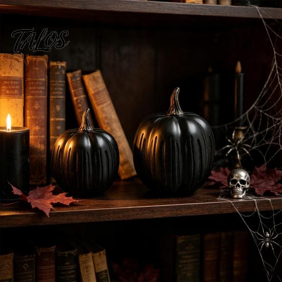 Wiederverwendbare Feiertags-Saisonale Geschenke Funkelnde Lichtkürbis-Dekoration, Halloween Harz Nachtlicht, Wetterbeständige Garten Dekoration Beleuchteter Herbst