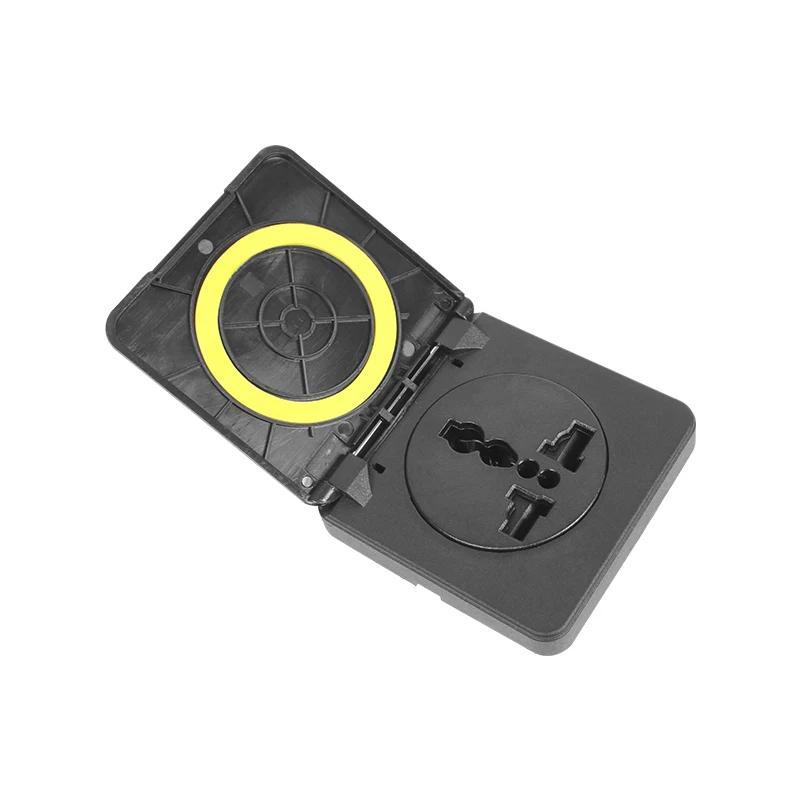 Waterproof Flip Cover Electrical Socket – Black Nylon RV Socket with Plug for Caravan, Home & Motorhome
