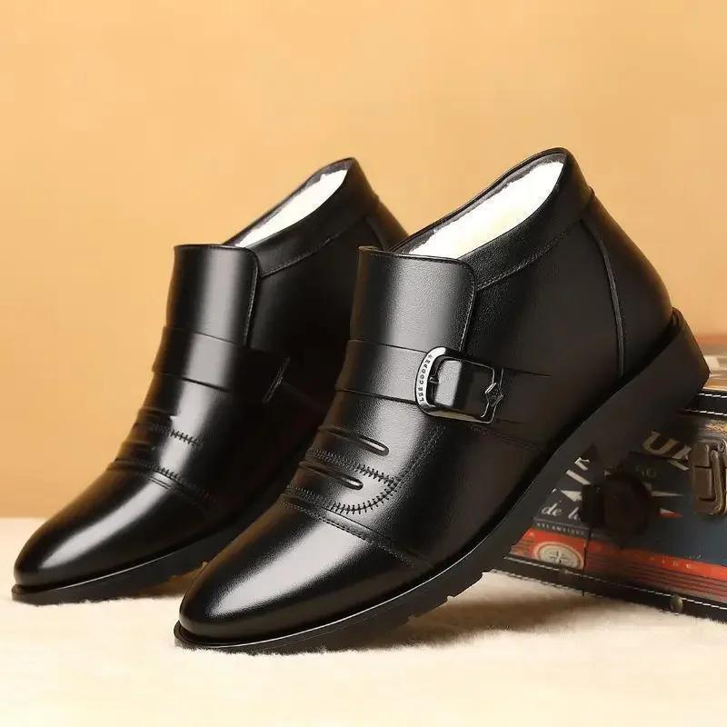 Inverno Nuovo Stivali da Neve Neri da Uomo Lavoro Caldi e Resistenti al Freddo Pelliccia Outdoor Trekking Scarpe Casual Alla Moda Impermeabili