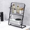Detachable Double Layer Fruits Holder Iron Snack Storage Rack  Pantry