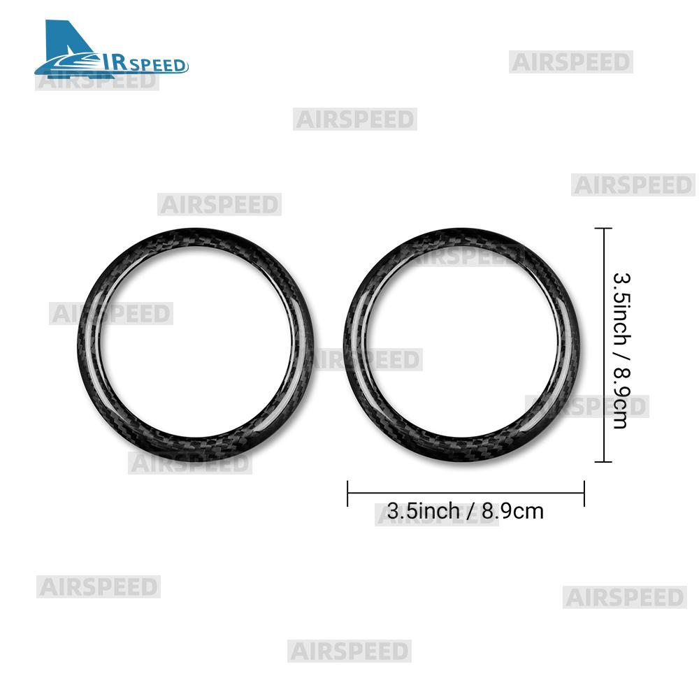 Real Soft Carbon Fiber Sticker For Seat Leon 2005 2006 2007 2008 2009 2010 2011 2012 Car Both Side of Air Outlet Accessories