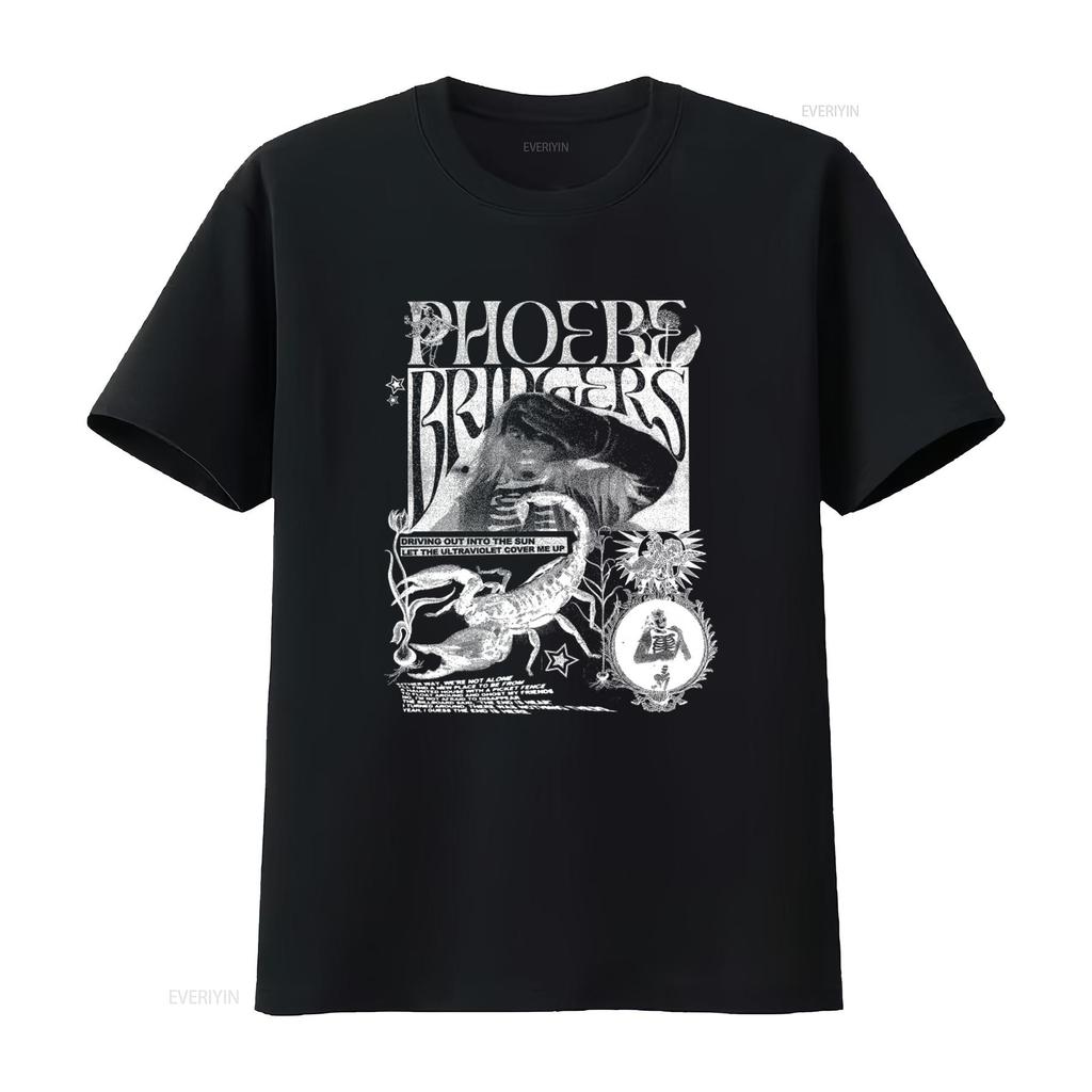 Phoebe Bridgers Tour T Shirt 2022 Reunion Scorpion Rock Music Fan Vintage Washed Homme Stretched Comfortable Breathable Soft