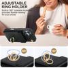 For iPhone 17 Case Leather + TPU Accordion Card Bag Phone Cover with Ring Kickstand