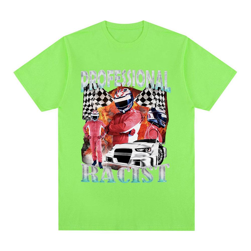 Professional Racer Graphic T-Shirt Funny Racing Meme Men's Fashion Vintage Short Sleeves T-shirts 100% Cotton Oversized T Shirts
