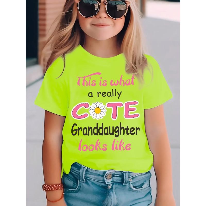 Europäische Größe Sommer Mode Mädchen Kurzarm T-Shirt Buchstabendruck Lässiges Oberteil