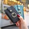 Universal Ring Small Card Holder Sticker Adhesive Mobile Phone Card Holder with Ring Buckle Compatible with All Smartphones Bag