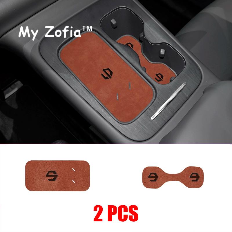 For Leapmotor C10 2024 2025 2026 Car Water Cup Coaster Waterproof Anti Slip Car Cup Holder Coasters Leather Mat Accessories