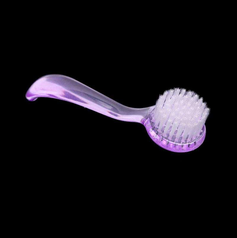 1X Handheld Round Head Washing Brush Nail Art Uv Gel Dust Clean Brush Cap Tools
