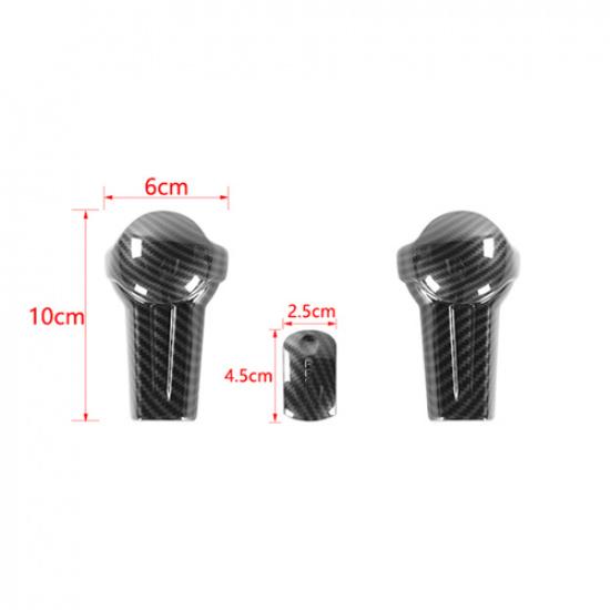 Gear Shift Knob Cover Trim Shifter Head Decor for Ford Mustang 2015+Carbon Fiber