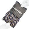 Inden Bill Compartment Coin Navy Blue with White [Inden-ya] Bi-fold Wallet, H, Box-type Purse, Deerskin, Lacquer, Forget-Me-Not Pattern, 2204-14-181