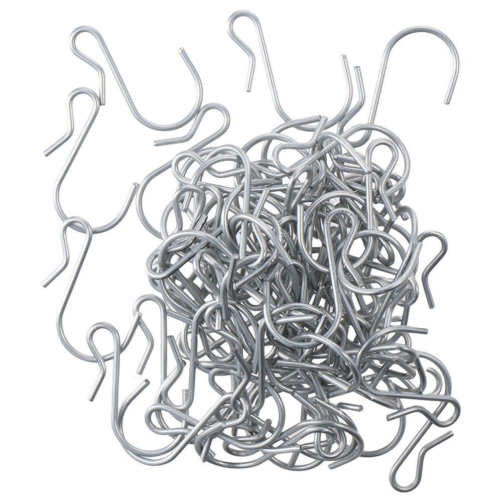 80pcs Stainless Steel S Shaped Hooks 4.5cm/1.77inch Silver S Shaped Metal Hooks Clip Stainless Steel Metal Hangers Bathroom