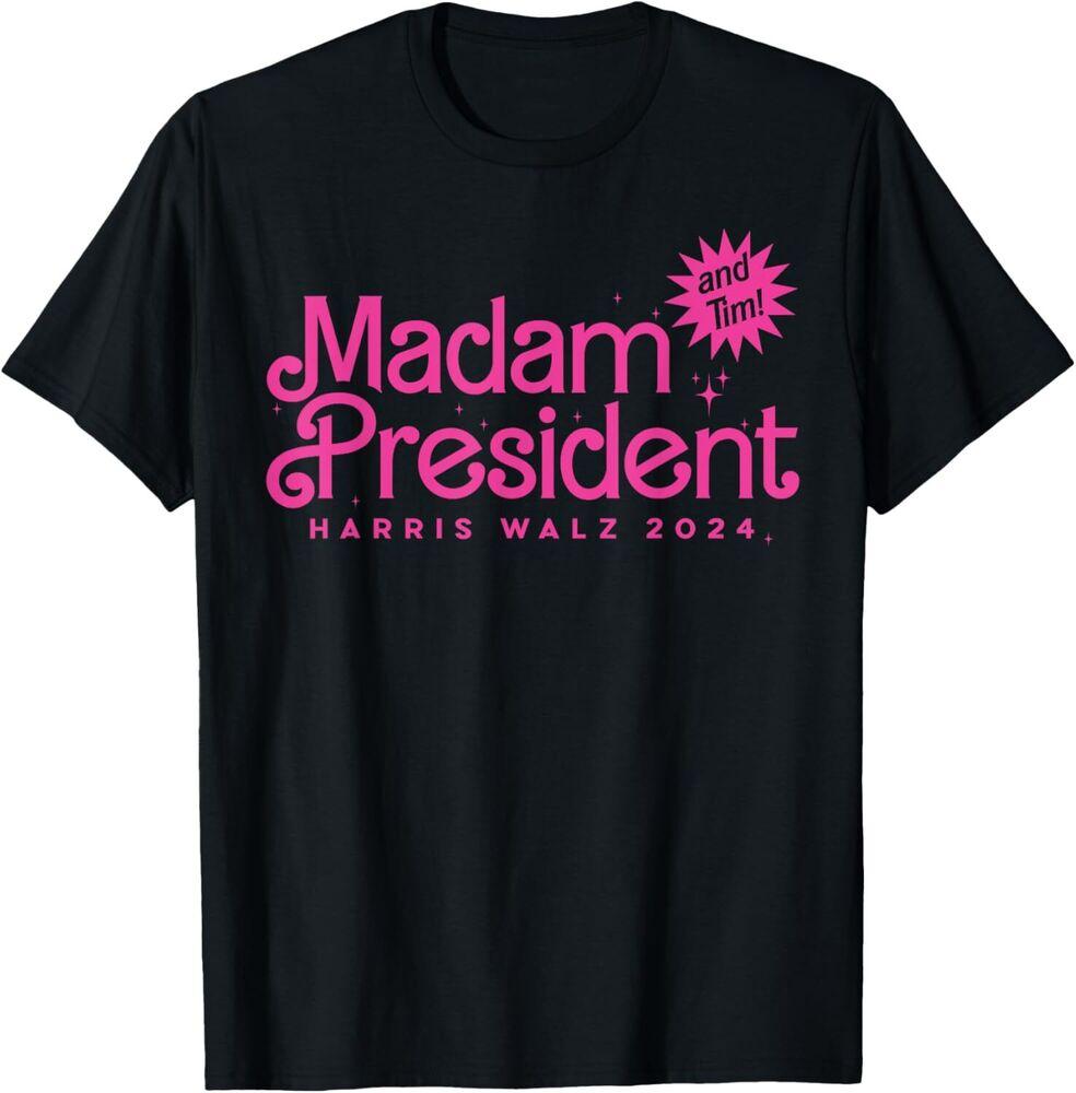 Madam President Kamala Harris And Tim Walz 2024 T-Shirt Unisex T-Shirt S