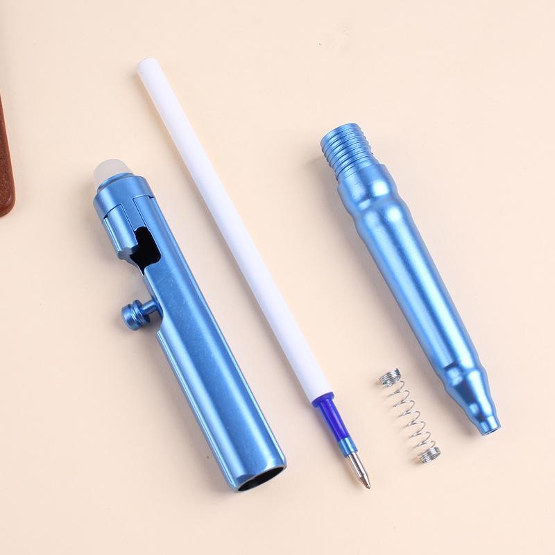 6pcs Creative Erasable Ballpoint Pens with Erasable Tip, Neutral Pen, Mo Yi Crystal Blue 0.5mm Ballpoint Pen, School Stationery