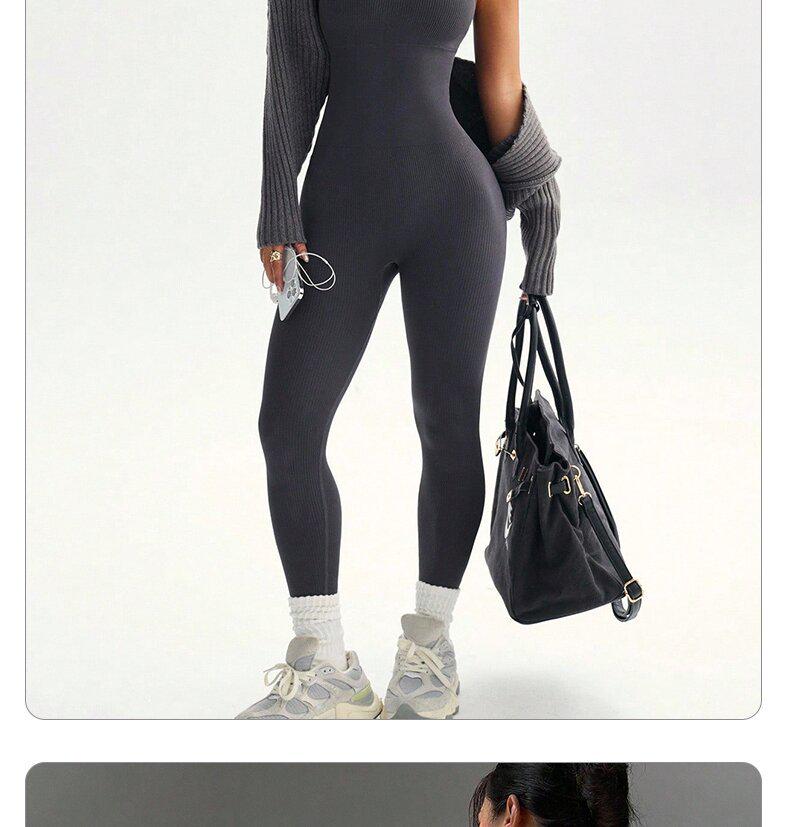 Stilvoller Europäischer & Amerikanischer Body Shaping Yoga-Bodysuit - Schlankmachend, Po-Hebend, Enganliegend für Laufen & Fitness