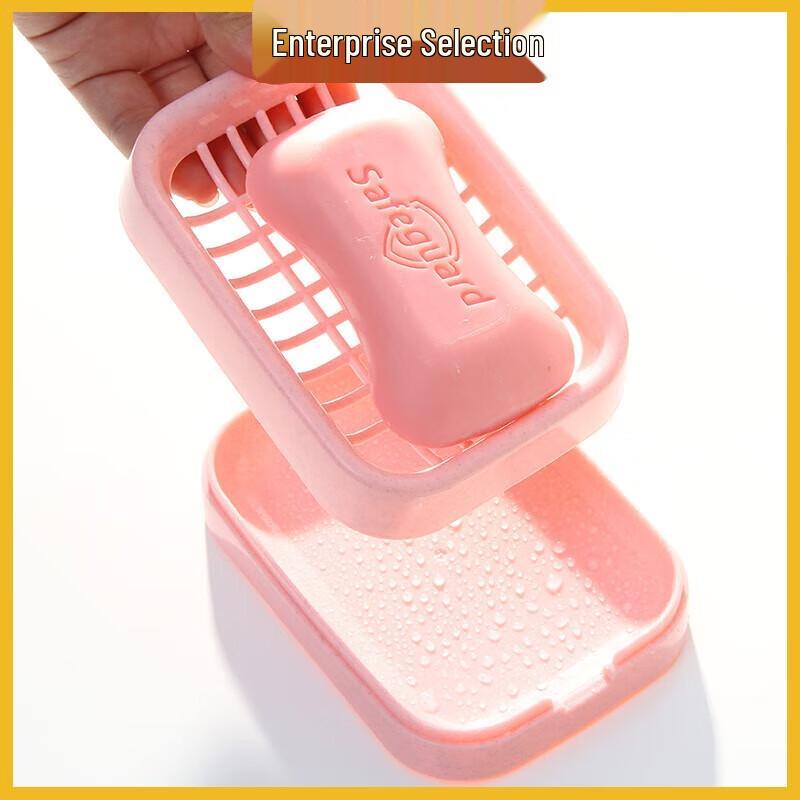 Camellia Pink Double-Layer Draining Soap Dish