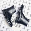 Britischer Stil Retro Braun Herren Chelsea Boots Schnürer Herren Business Casual Schuhe Pendeln Vielseitig Arbeitskleidung Kurze Stiefel Täglich