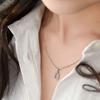 Huitan Exquisite Women Necklace Luxury Waterdrop Shaped Pendant with Cubic Zirconia Temperament Elegant Lady Necklace Jewelry