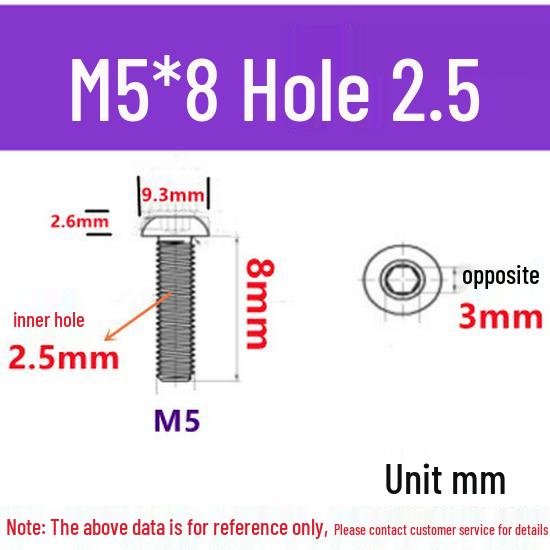 Stainless Steel 304 Pan Head Hollow Hex Screw (M4-M12)