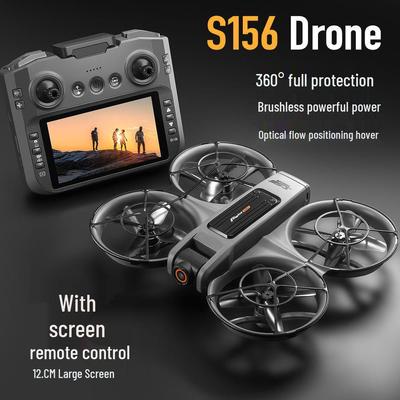 S156 Mini Drone: HD Aerial Photography, 4-Axis Brushless Design with Optical Flow and Remote Control.