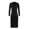 Women's Fashion All- Tight-fitting Round Neck Long-sleeved All- Long Dress