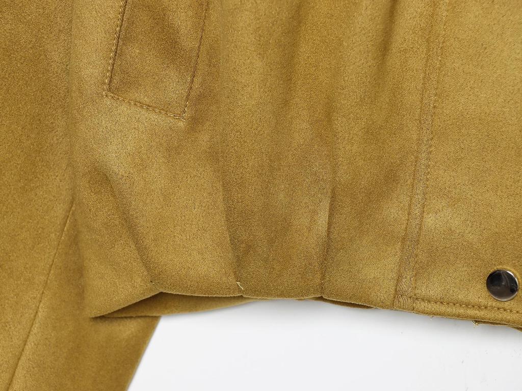 French Retro Suede Bomber Jacket - Women's Fashion Trend