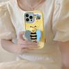 Applicable to Apple 15/14PM cartoon bee holder iPhone12/13promax silicone phone case