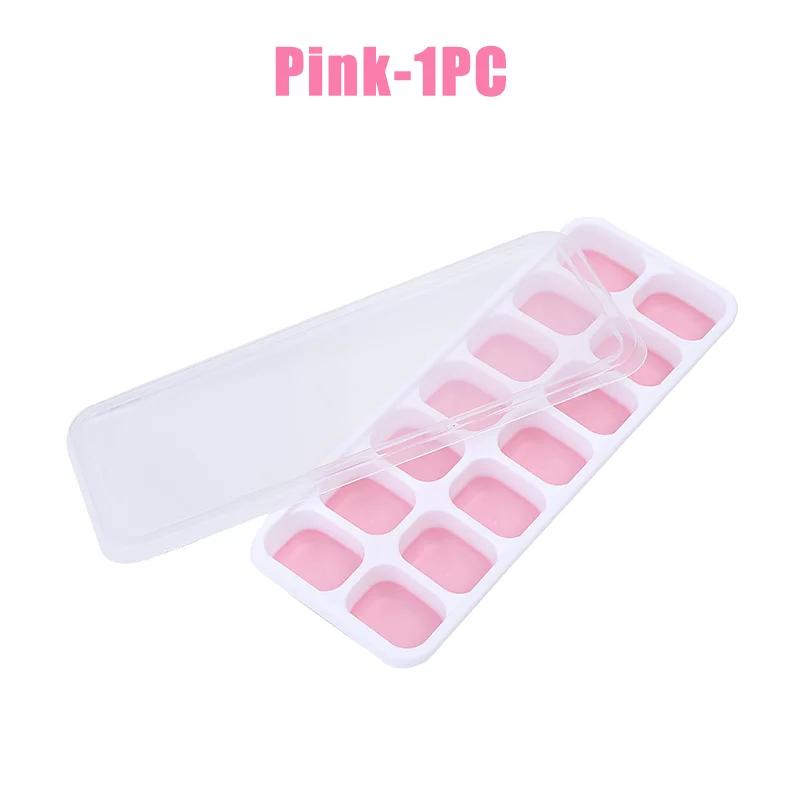 Silicone 14 Boxes To Do Ice Mold, Summer Home Ice Tray Durable Non-toxic, with Covered Ice Manufacturing Kitchen Accessories