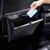 Reelyo Car Trash Can Compatible Multifunctional Vehicle Box Hanging Car Trash Can Car Accessories Slim PU Leather Large Capacity Waterproof Magnetic