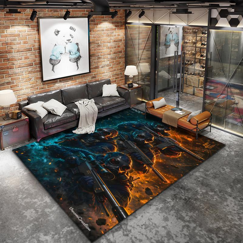 Csgo2 Carpet Rug for Living Room Bedroom Home Sofa Decoration,Kids play Nonslip Floor Mat