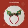 Festliches grünes Pailletten-Weihnachtsbaum-Stirnband - Niedliches handgefertigtes Feiertags-Haaraccessoire