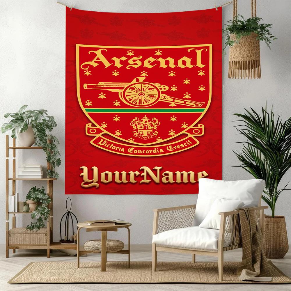 Arsenal Custom Your Name Wall Decor Tapestry Art For Pet Memorial Birthdaywedding Party Backdrop Family Gift