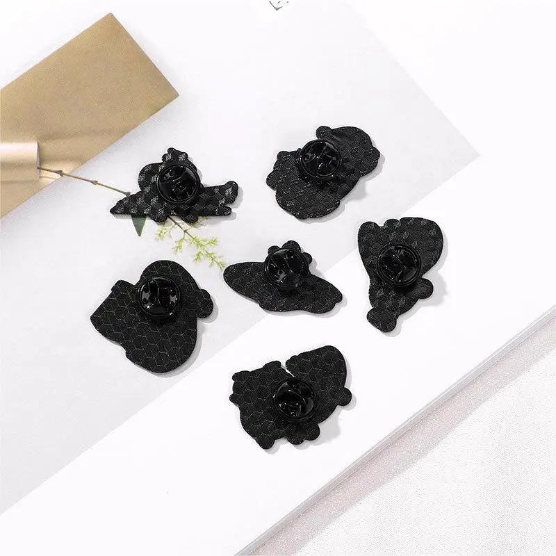 6pcs Cute Cartoon Capybara Enamel Brooch Creative Animal Duck Alloy Lapel Pin Badge Backpack Clothing Hat Accessories