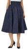 Bimba Smocked Elastic High Waist Cotton Skirt With Pockets A-line Skirts