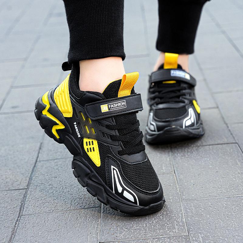 New Leather Kids Running Shoes Fashion youngsters teens Casual Walking student fashion Sneakers Breathable Soft Children Sport40
