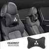 1 Stuks Autostoel Hoofdsteun Auto Logo Neksteun Voor Lancer Ralliart ASX Mirage Pajero Xpander Attrage L200 Eclipse Cross
