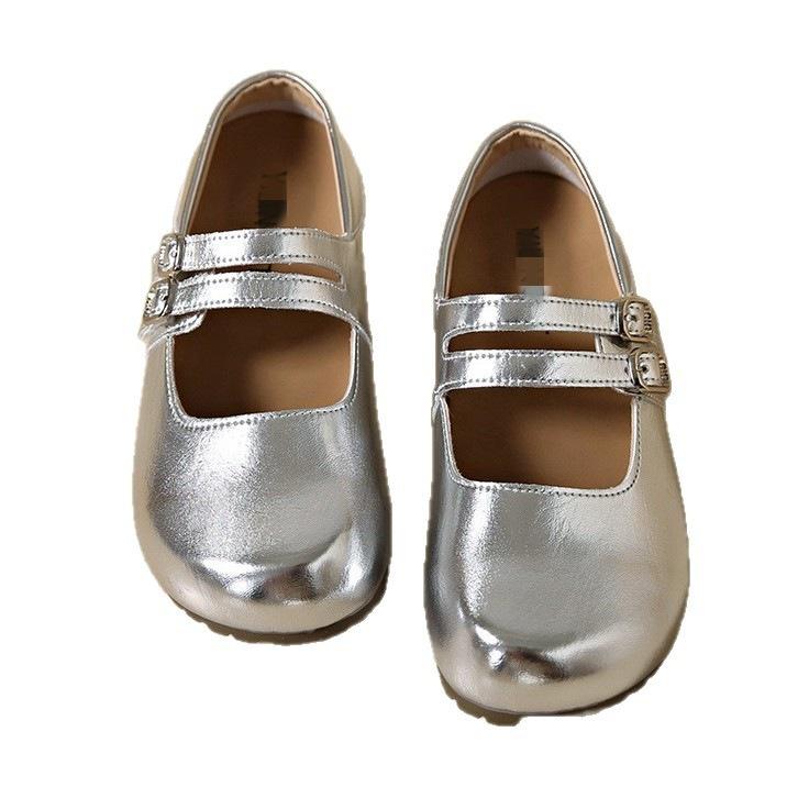 Fashion Evening Temperament Mary Jane Shoes Women's 2025 Autumn New Flat-soled Small Leather Shoes Can Be Stepped On Two Single Shoes